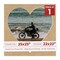 Beige Suede Mat Board for 25x25 Frames - Heart Opening for 22x22 Photos